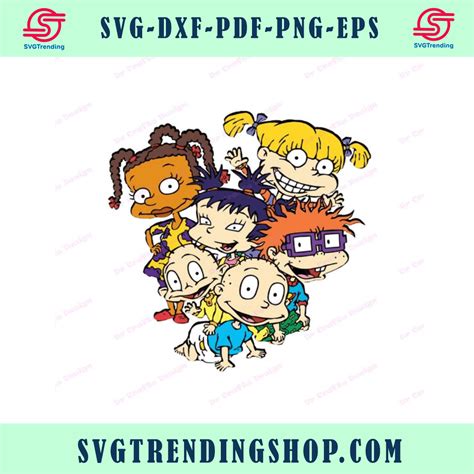 Susie And Dil And Tommy And Angelica And Chuckie And Kimi Rugrats Svg