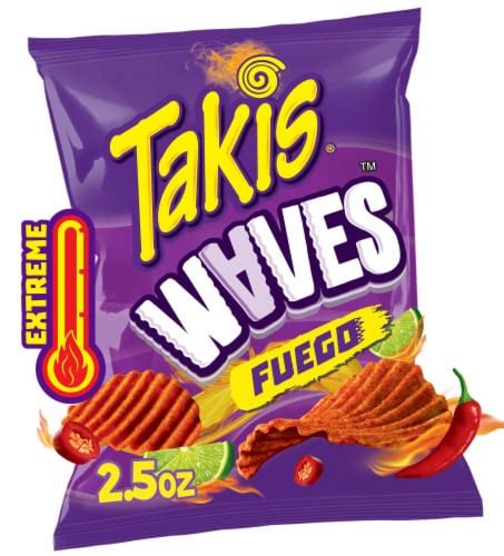 Takis Fuego Waves Hot Chili Pepper And Lime Wavy Potato Chips 25 Oz