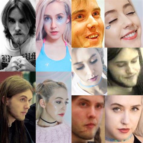 A Collage Of People With Different Facial Expressions And Hair Colors Including One Woman S Face