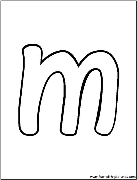 Bubble Letter M Coloring Page