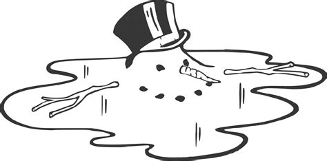 Melting Snowman Page Coloring Pages