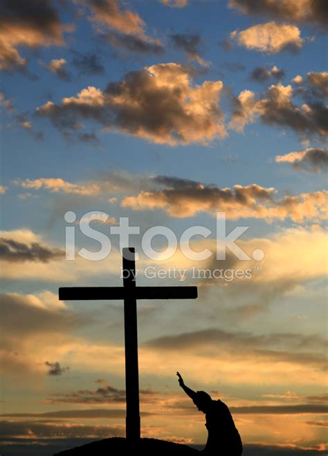 Kneeling At The Cross Stock Photo Royalty Free Freeimages
