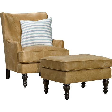 Broyhill Furniture Fiona Transitional Wing Back Chair And Ottoman Set