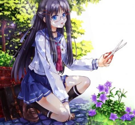 1920x1080px 1080p free download pair of scissors pretty glasses floral sweet nice anime