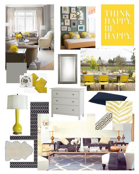 Yellow adds the vivid and vibrant when you think of a grey and yellow bedroom interior and decor you have to imagine the whole picture. yellow, navy, gray bedroom | For the Home | Pinterest