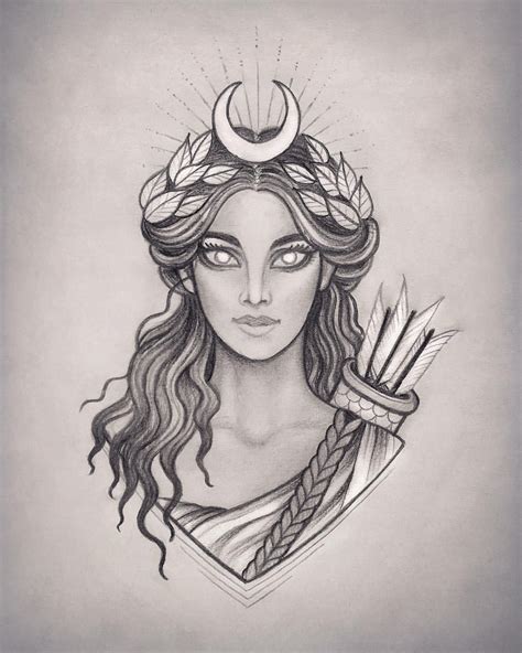 Artemis Greek Mythology Tattoo