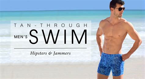 Tan Through Swim Shorts Hipsters And Jammers High Stretch Extreme Comfort