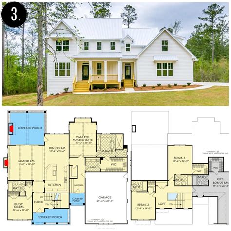 There's no shortage of curb appeal for this beautiful 4 bedroom modern farmhouse plan with the spacious kitchen has views to the rear porch and features an island with eating bar as well as a large pantry. 10+ Amazing Modern Farmhouse Floor Plans - Rooms For Rent blog