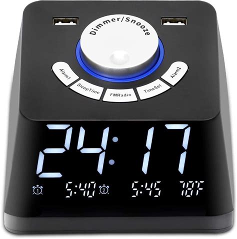 Alarm Clocks For Bedrooms Alarm Clock Radio With Dual Alarms With 7
