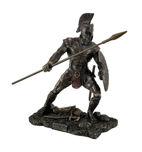 Buy Achilles Trojan War Greek Hero Statue Wshield And Spear Online At