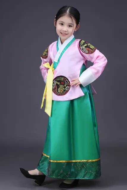 2015 Top Grade Korea Ancient Hanbok Child Costumes Clothes Infant Korea