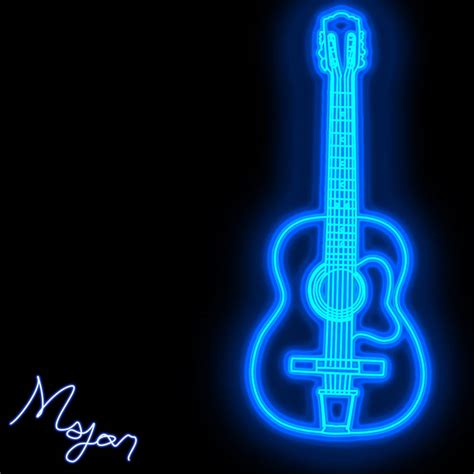 Neon Guitar By Major Ruan On Deviantart