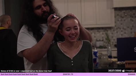 Maya Gets Her Head Shaved Bald By Mizkif And Esfand Youtube