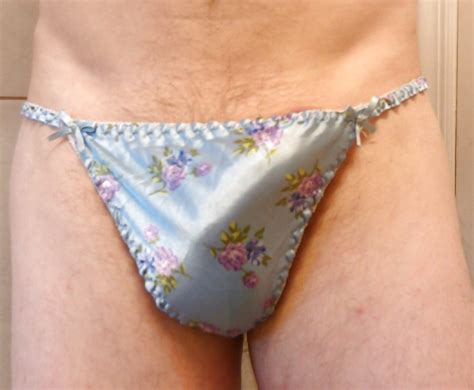 My Cock Wearing Sister In Laws Satin Thong Panties 18