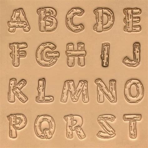 34 19mm Wood Grainlog Style Alphabet Leather Stamp Etsy