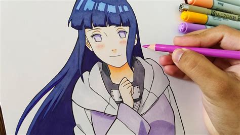 How To Draw Hinata Hyuga Step By Step Tutorial Naruto Shippuden