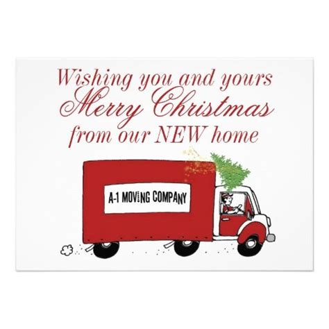 Christmas cards today show snowy scenes, santa claus or christmas trees. We have moved Christmas change of address Holiday Card ...