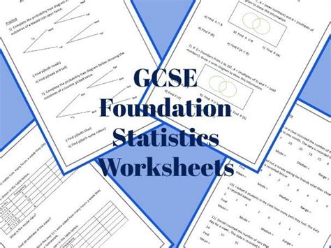10 Gcse Foundation Statistics Worksheets Teaching Resources