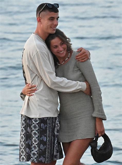 Loved Up Chelsea Star Kai Havertz Kisses Girlfriend Sophia On Beach During Romantic Getaway To