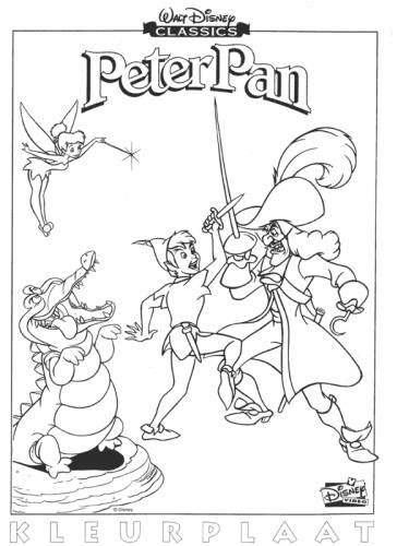 Peter Pan Krokodil Dieren Kleurplaten Print een mooie kleurplaat