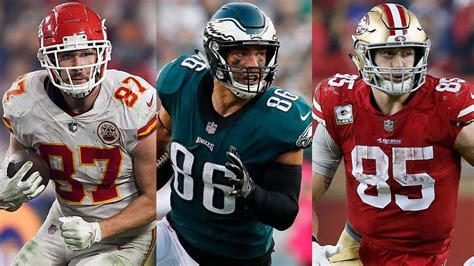 Tight end is the position that has seen the least change since the arrival of a new coaching staff, but that group could still hit new heights in 2019 with better luck in the health department. 2019 NFL season: 49ers' George Kittle leads top 10 tight ends