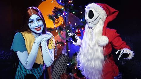 Jack Skellington As Sandy Claws With Sally Meet And Greet At Mickeys