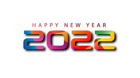 Colorful Text For Happy New Year 2022 Suitable For Greeting