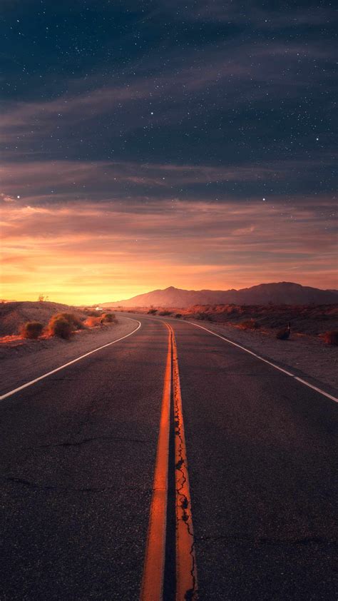 Desert Road Sunrise Iphone Wallpaper Iphone Wallpapers