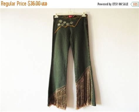 Sale Vintage 90s Nos Fringe Jeans Cowgirl Denim By Vintagedreambox