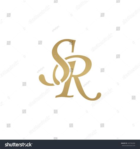Sr Initial Monogram Logo Stock Vector Royalty Free 343796390