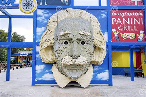 Albert Einstein Statue Made In Legos At Legoland In Orlando Editorial