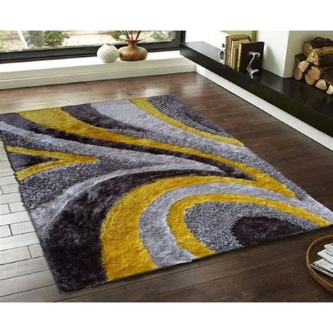 Shop Gray And Yellow 8x11 Area Rug 76 X 103 Free Shipping Today