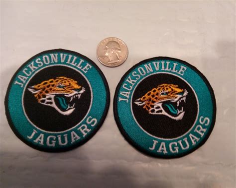 2 Jacksonville Jaguars Vintage Embroidered Iron On Patches Patch Lot