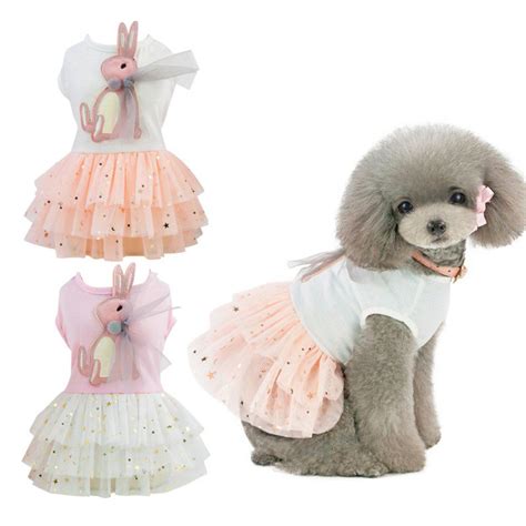 Small Dog Dress 2 Packs Cute Tutu Princess Dress For Girl Dogs Puppy