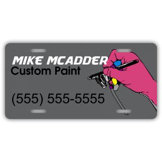 Custom Paint Company License Plate - Business License Plates - License Plates