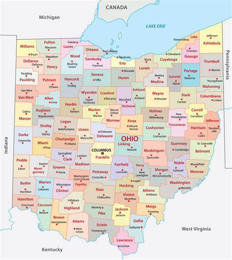 Ohio Counties Map | Mappr