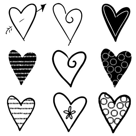 Hearts Silhouettes Black Free Stock Photo Public Domain Pictures