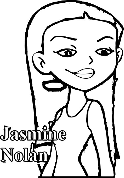 Character Jasmine Nolan American Dragon Jake Long Season Coloring Page