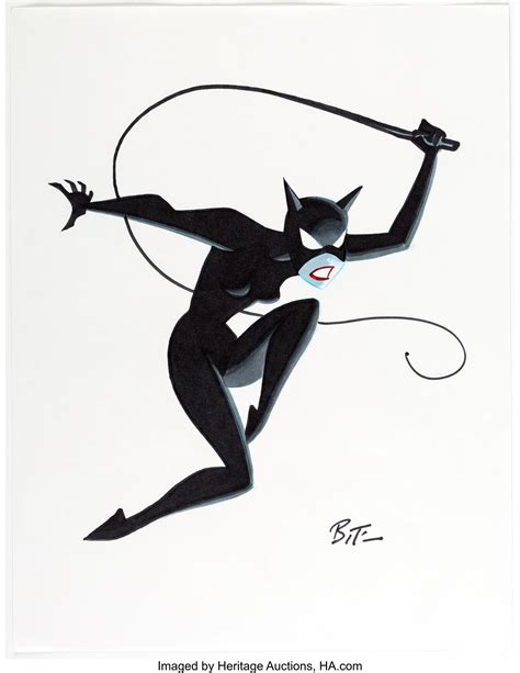 Batman The Animated Series Catwoman Illustration By Bruce Timm Lot