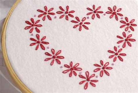 Valentine Embroidery Pattern Valentine Embroidery Design Be Etsy