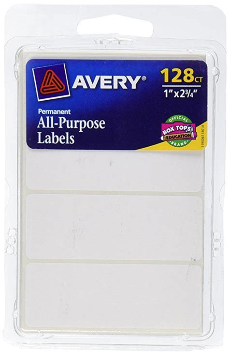 Avery All Purpose Labels 1 X 275 Inches White Pack Of 128 6113