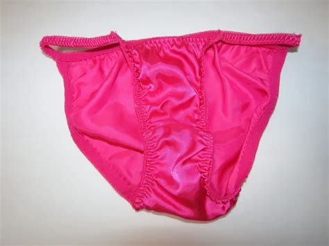 JOE BOXER SATIN Side String Bikini Hot Pink Panty Sz PicClick