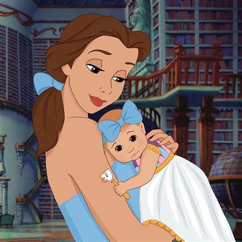 Belle As A Mom Artist Reimagines Disney Princesses As Moms With Cute