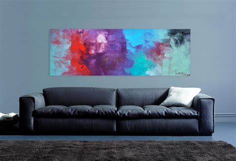 Turquoise Abstract Art Featuring Purple Red And Blue Thy Will Be