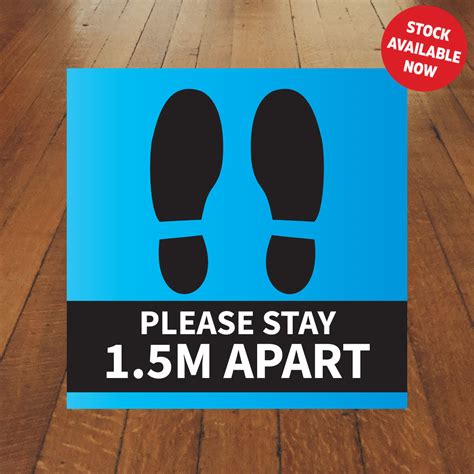 Social Distance Floor Sticker Template 3 Promotion Products