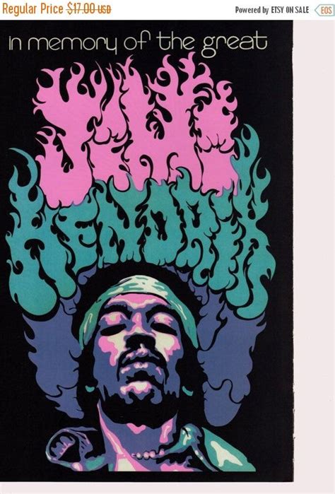Vintage Jimi Hendrix Poster 1960s 1970s Psychedelic Poster Etsy Psychedelic Poster Jimi