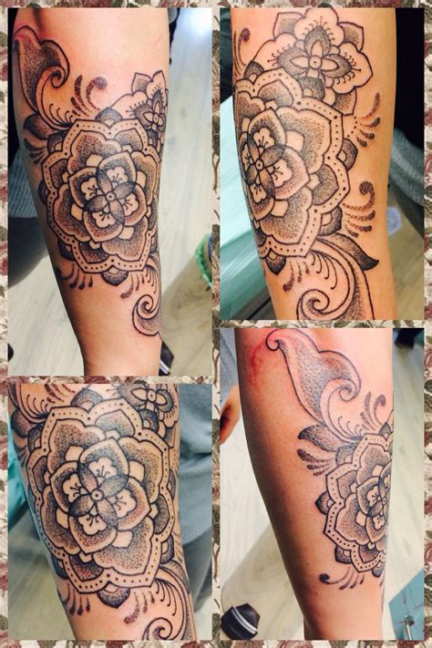 my tattoo made by ade itameda javanese batik flower pattern tatoeages inkt