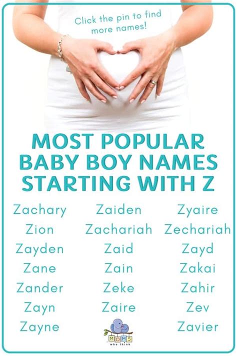 Baby Boy Names That Start With Z