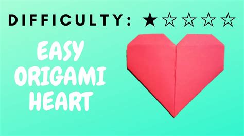 Easiest Origami Heart Ever Step By Step Tutorial Youtube
