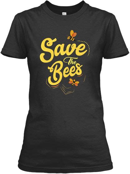 Save The Bees Black Womens T Shirt Front Save The Bees T Shirts For
